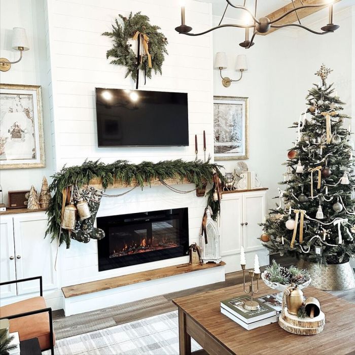 Tv stand christmas decor ideas