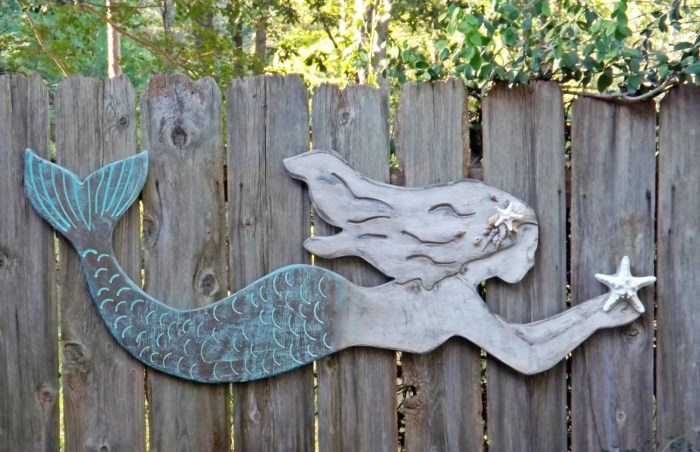 Mermaid outdoor wall decor